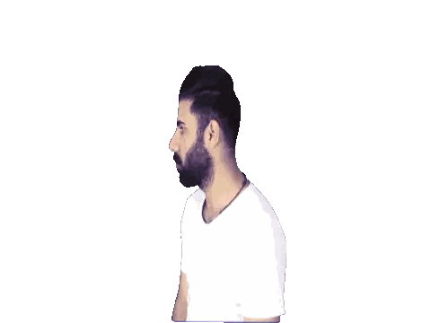 Man with Beard Making Funny Face
