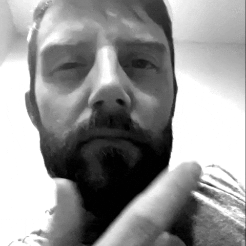 Man with Beard Making Funny Face