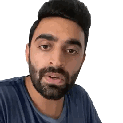 Man with Beard Making Funny Face
