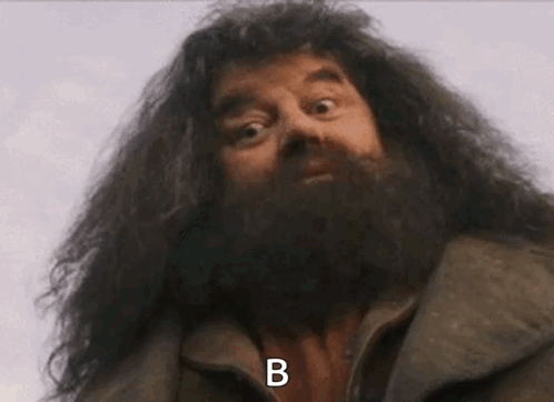 Man with Beard Making Funny Face