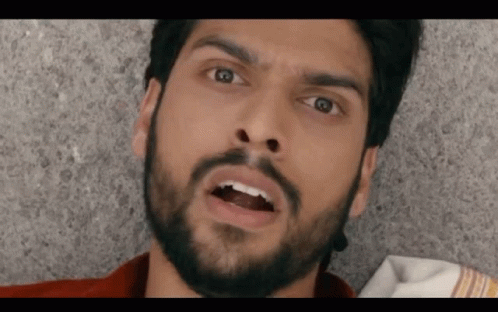 Man With Beard Making Funny Face