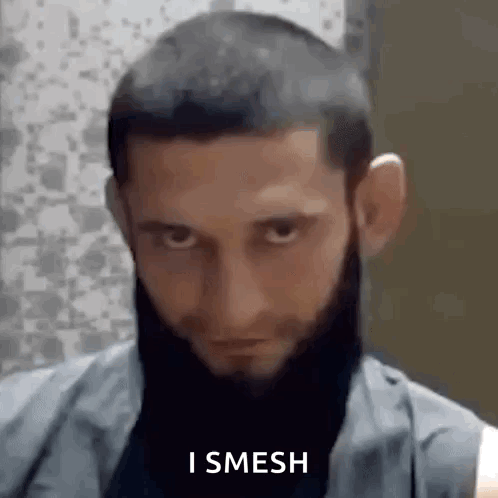Man with Beard Making Funny Face