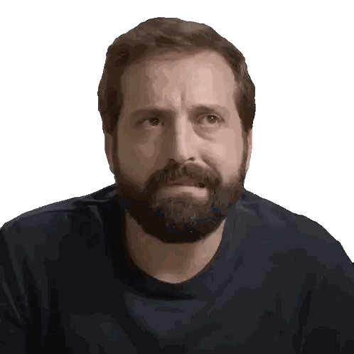 Man with Beard Making Funny Face