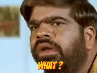Man with Beard Making Funny Face Saying What
