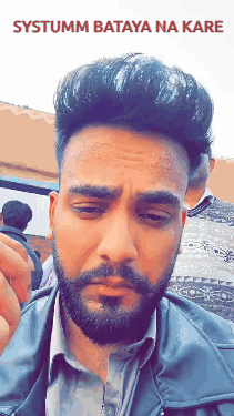 Man With Beard Making Funny Face Systumm Bataya Na Kare GIF