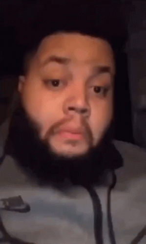 Man with Beard Making Funny Face