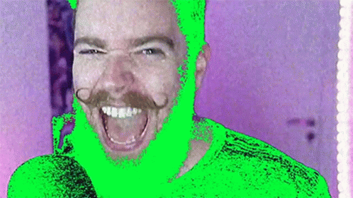 Man with Beard Making Funny Face
