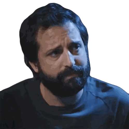 Man with Beard Making Sad Face