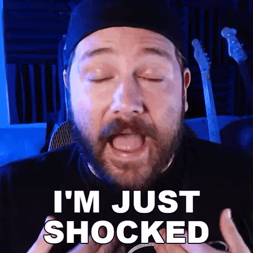 Man With Beard Making Shocked Face