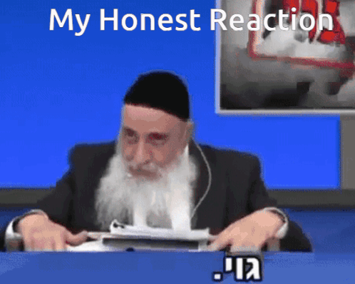 Man With Beard My Honest Reaction at Desk