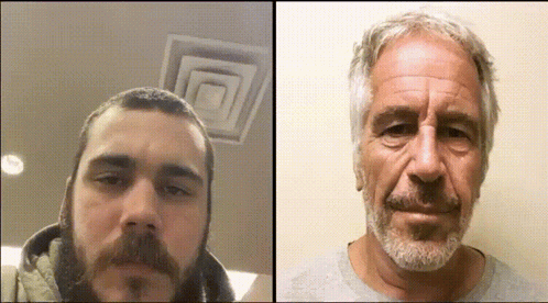 Man With Beard Next To Man With Gray Hair And Beard GIF