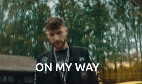 Man With Beard On My Way GIF