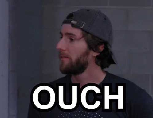 Man With Beard Ouch That Joke Hurt GIF