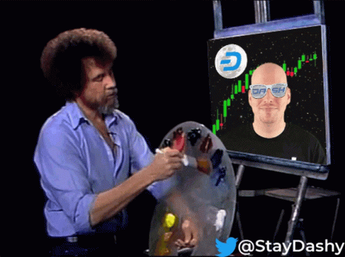 Man with Beard Painting Man with Sunglasses