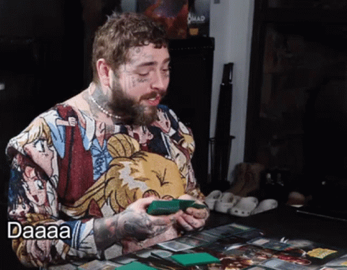 Man With Beard Playing Cards Daaaa