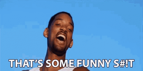 Man With Beard Pointing and Saying That's Some Funny S#t