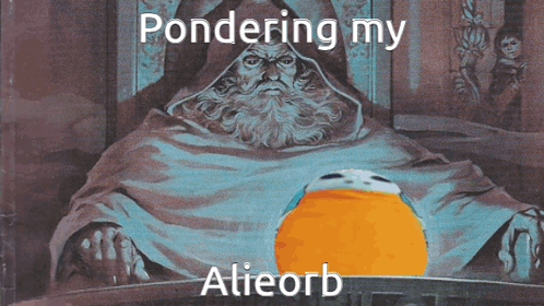 Man With Beard Pondering My Alieorb