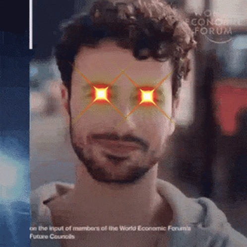 Man With Beard Red Eyes World Economic Forums Future Councils
