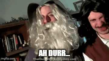 Man With Beard Saying Ah Durr GIF