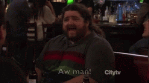 Man with Beard Saying Aw Man