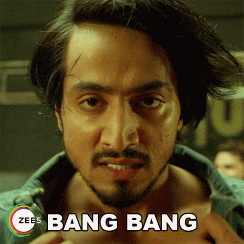 Man With Beard Saying Bang Bang