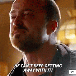 Man with Beard Saying Can't Keep Getting Away