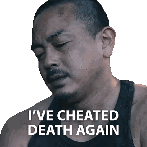 Man with Beard Saying Cheated Death