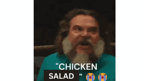 Man With Beard Saying Chicken Salad GIF