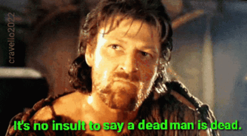 Man with Beard Saying Dead Man Is Dead