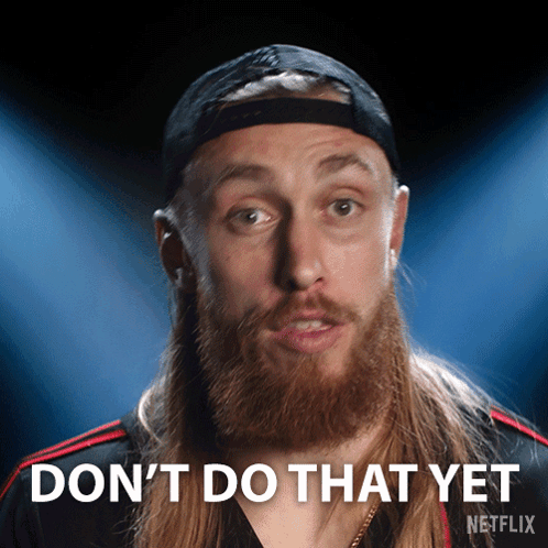 Man with Beard Saying Don t Do That Yet