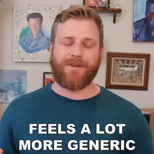 Man with Beard Saying Feels a Lot More Generic