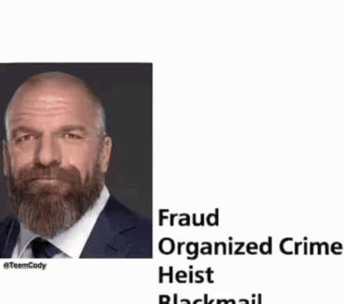 Man With Beard Saying Fraud Organized Crime