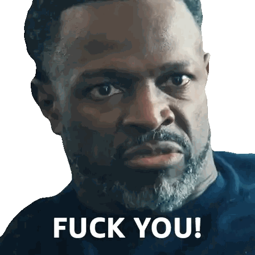 Man with Beard Saying Fuck You