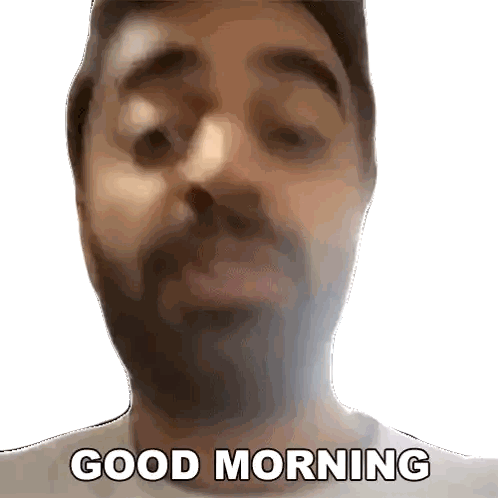 Man with Beard Saying Good Morning