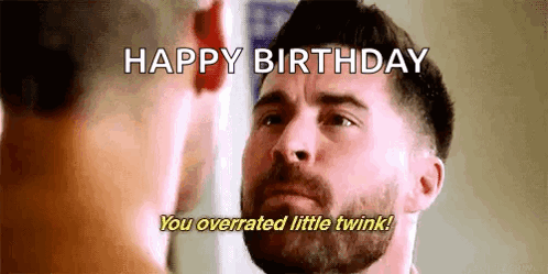 Man With Beard Saying Happy Birthday GIF