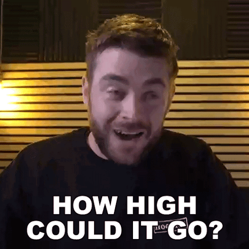 Man With Beard Saying How High Could It Go GIF