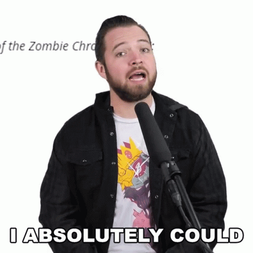 Man with Beard Saying I Absolutely Could