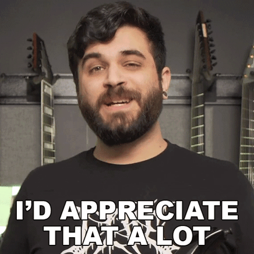 Man with Beard Saying I Appreciate That