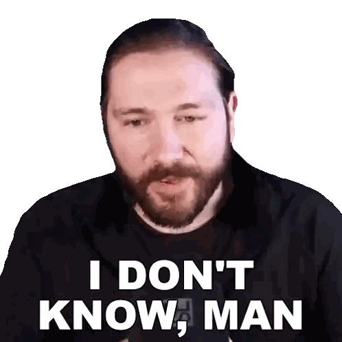 Man with Beard Saying I Don't Know