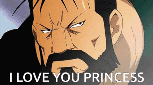 Man With Beard Saying I Love You Princess GIF
