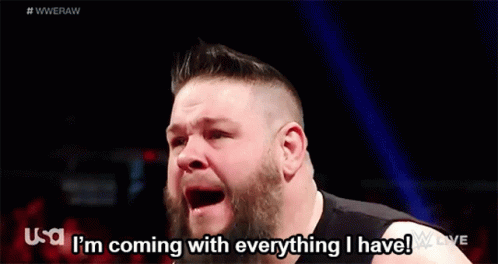 Man with Beard Saying I'm Coming With Everything I Have