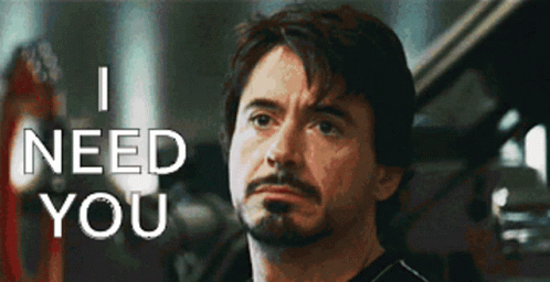 Man with Beard Saying I Need You