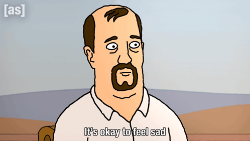 Man with Beard Saying It's Okay to Feel Sad