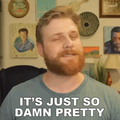 Man With Beard Saying It's Pretty GIF