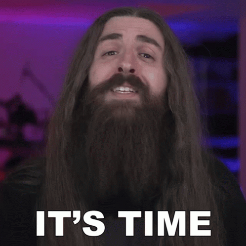 Man With Beard Saying It's Time GIF