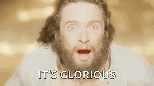 Man with Beard Saying Its Glorious
