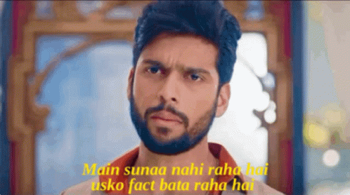 Man With Beard Saying Main Sunaa Nahi Raha Hai GIF