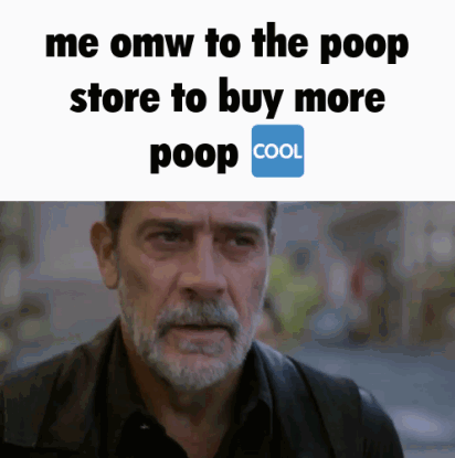 Man With Beard Saying Me Omw To Poop Store GIF