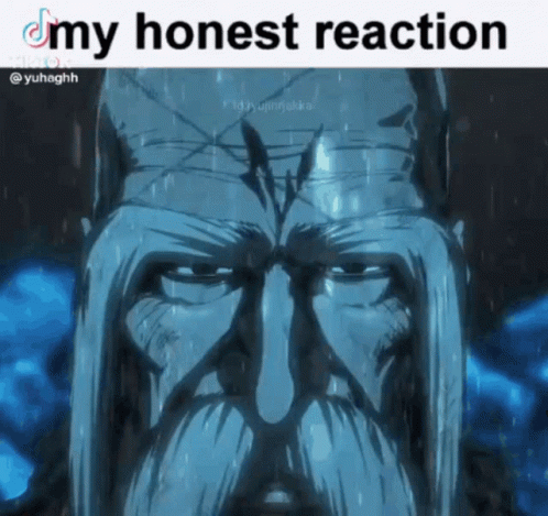Man With Beard Saying My Honest Reaction