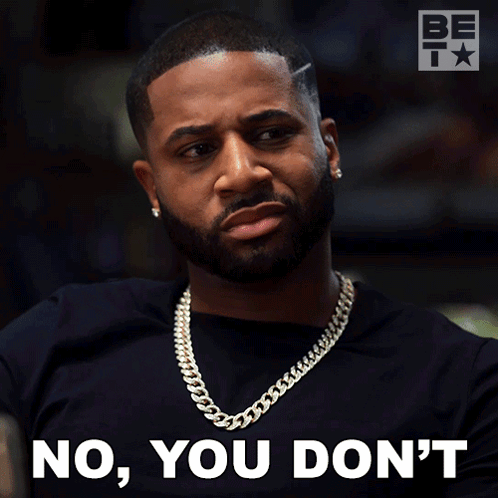 Man with Beard Saying No You Don't